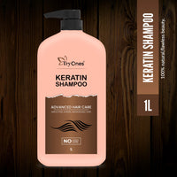 TryOnes Keratin Shampoo, for Straighter, Shinier Hair, with Keratin & Argan Oil, Nourishes Dry Hair, for Men & Women 1000 ml