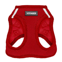 Voyager Step-in Air Dog Harness - All Weather Soft & Breathable Mesh Step in Vest Harness for Small and Medium Dogs and Cats by Best Pet Supplies - Harness (Red), XS (Chest: 13-14.5