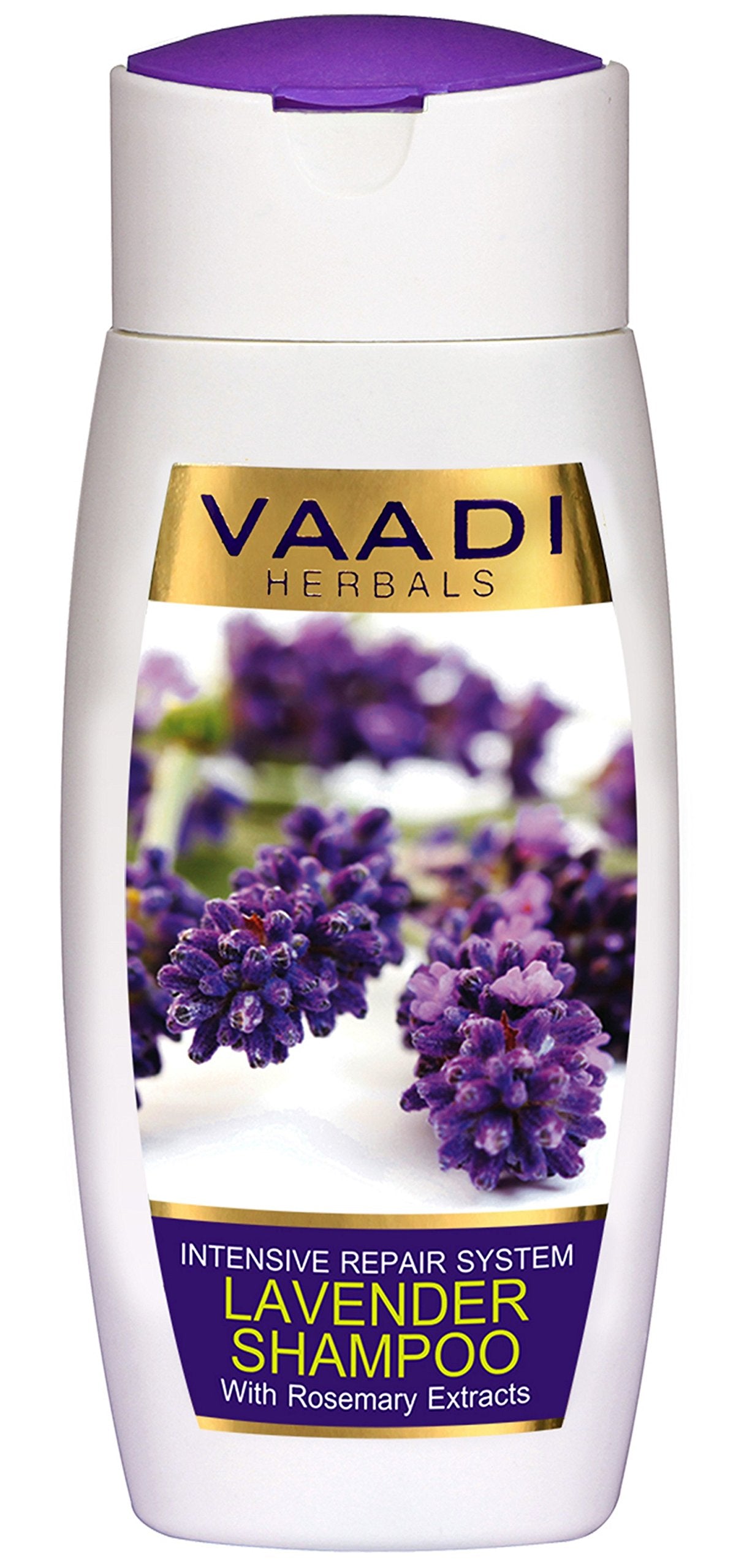 Vaadi Herbals Lavender Shampoo with Rosemary Extract, Intensive Repair System, 110ml