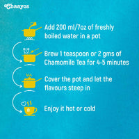 Chaayos Chamomile Herbal Tea - 50 GM | Herbal Tea | Chamomile Flower Tea | Natural Chamomile Flowers | Detox Tea | Tea