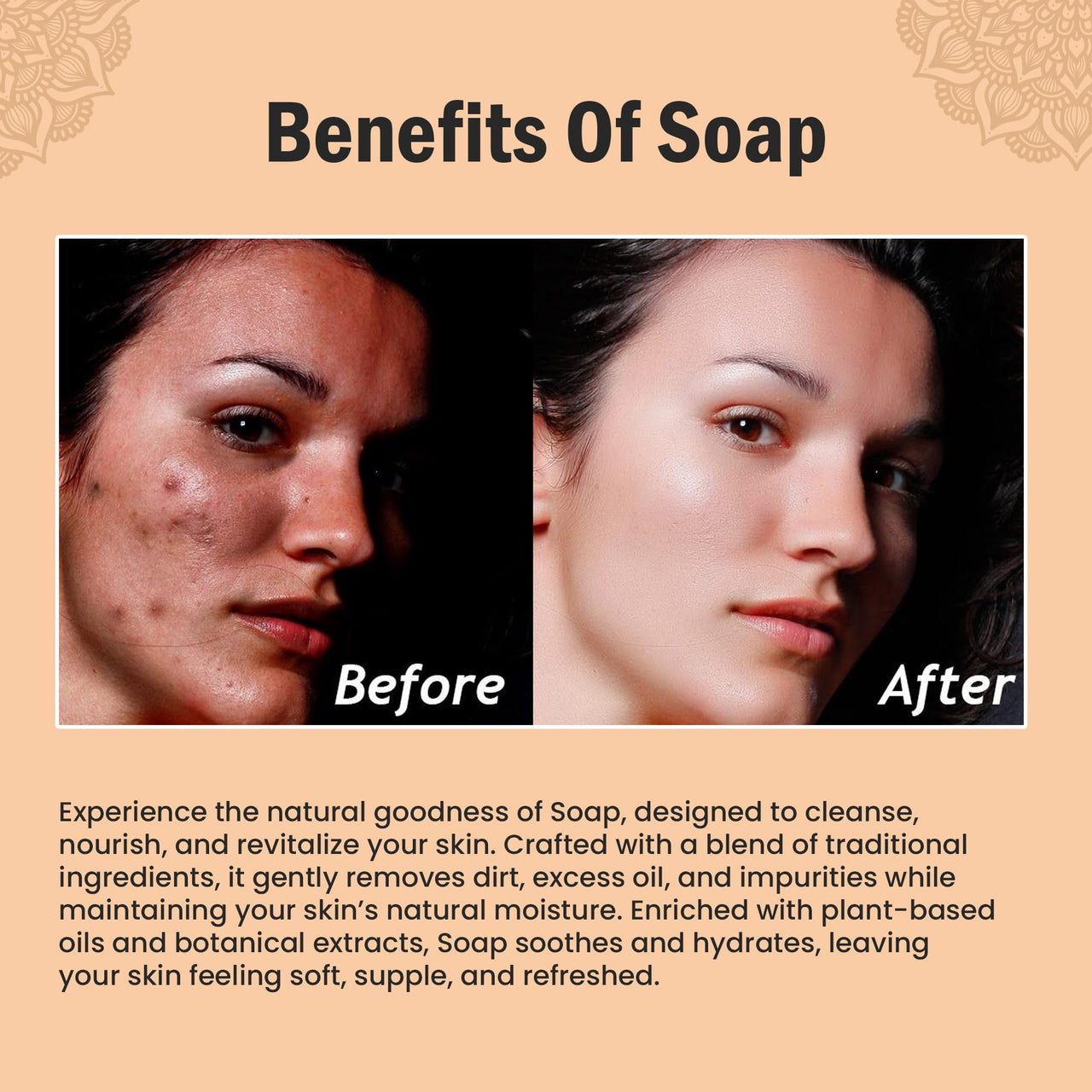 Home Ghar Soap Sandalwood & Saffron Magic Soaps For Bath | Paraben Free | Chandan & Kesar Bath Soaps | Handmade Soaps For Glowing | Skin Brightening Soap For Men & Women (100 Gms Pack Of 1)