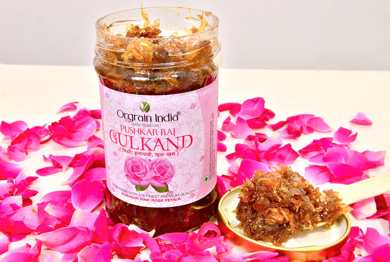 Orgrain India Pushkar Raj Gulkand 900g (Pack of 3 * 300g)