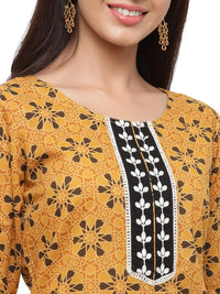 Jaipur Kurti Women's  Cotton Straight Kurta Green S