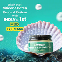 WildOak Under Eye Clay Mask | Brightens Dark Circles, Fades Fine Lines & Eye Puffiness | Geranium, Sandalwood & Saffron Oil | Deep Hydration & Skin Firming | Visible Results in 30 Days | 50g
