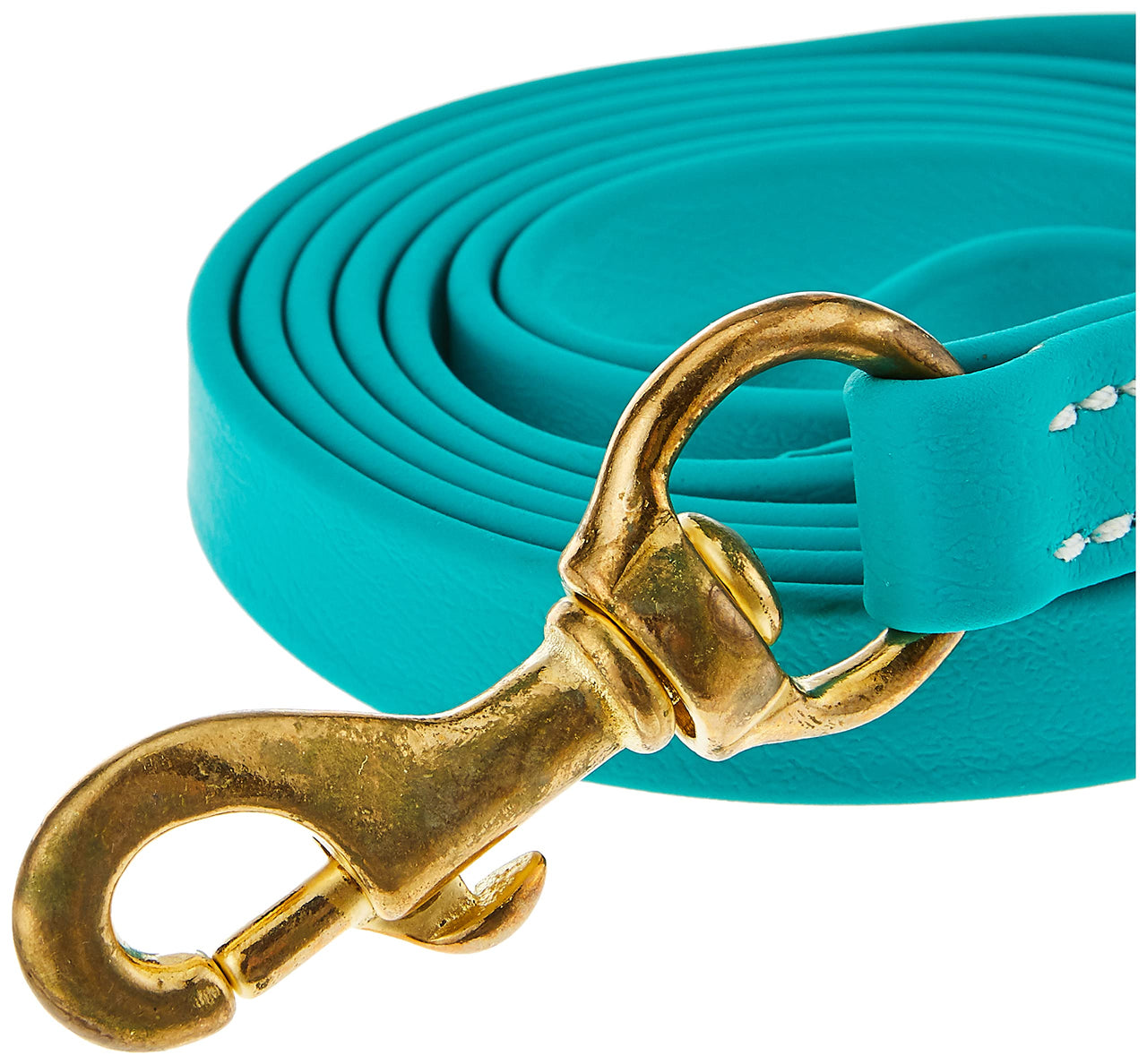 J&J Dog Supplies Biothane Dog Leash, 3/4" Wide by 6' Long, Teal
