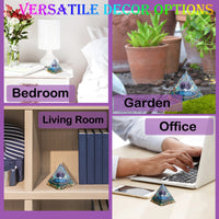 Orgone Pyramid Postive Energy, Amethyst Chakra Orgone Pyramid, Orgonite Pyramid for Success, Energy Generator Healing Crystal Pyramid… Orgone Pyramid + Tree of Life Necklace