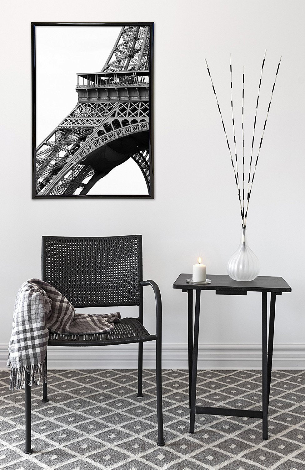 MCS Trendsetter 20x28 Poster Frame Black High-Gloss, Vertical & Horizontal Wall Hanging Large Picture Frame for Photos, Posters & Art Prints (1-Pack) 20 x 28 in Single