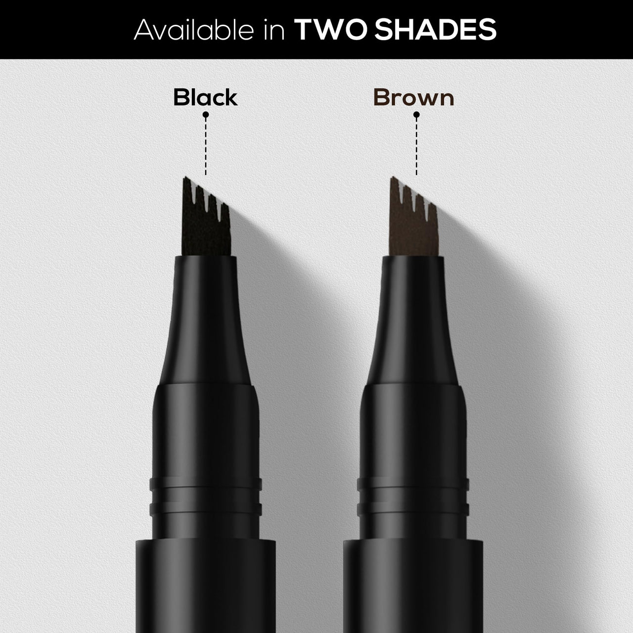 RENEE Browfill Eyebrow Pen - Black | Waterproof & Smudge-Proof | One Swipe Application | Micro Precision | Natural & Long-Lasting Finish | For Denser & Fuller Eyebrows | Easy to Use | Cruelty-Free