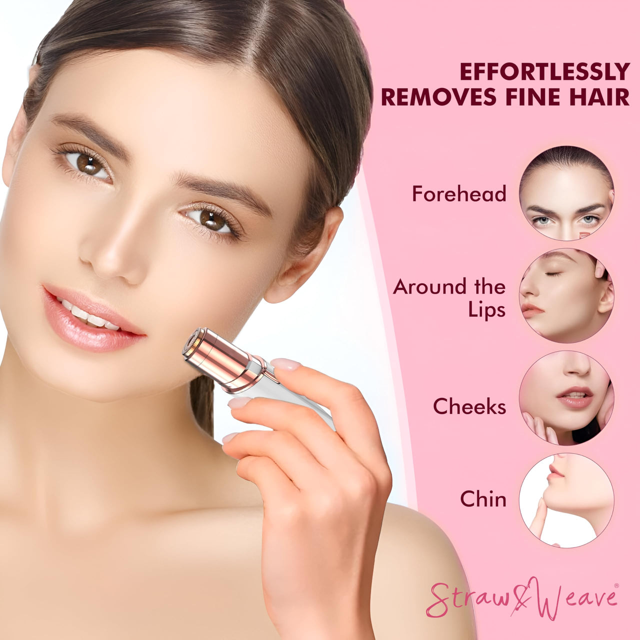 Eyebrow Trimmer | Facial Hair Removal Machine For Women | Private Part Epilator | 200 mah Rechargeable | 1 Year Warranty | Chin Cheek Upper Lip Remover Razor