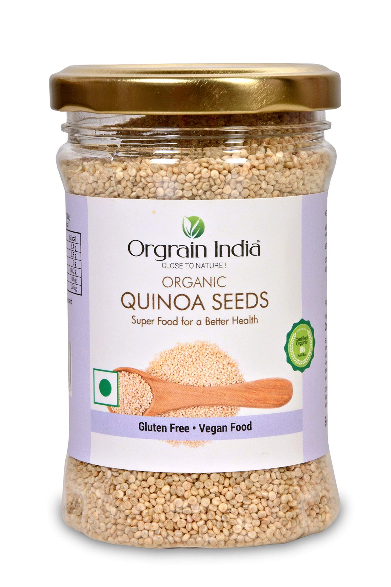 Orgrain India Organic Omega Meal Mix, Healthy Gift Hamper (Chia Seeds 150g, Flax Seeds 150g, Pumpkin Seed 140g, Watermelon Seeds 140g, Sunflower Seed 140g, Quinoa Seed 200g)