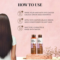 Just Herbs Black Onion Seed Hair care combo with Wooden Comb