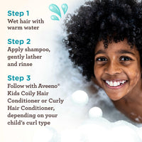 Aveeno Baby Kids Curly Hair Shampoo With Oat Extract & Shea Butter 12 Fl Oz, 1 Count