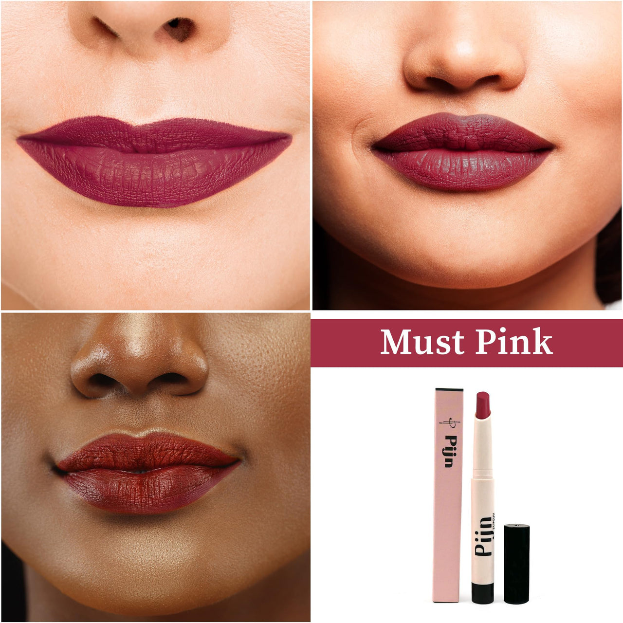 Pijn Luxe Comfy Matt Lipstick Must Pink | 12HR Long-Lasting, Smudge-Proof & Waterproof | Lightweight, Smooth Matte Finish With Vitamin E & Lip Repair | Lipstick for Women