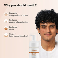 Man Matters 1% Salicylic Acid Oil Control Face Wash And 2% Salicylic Acid Defend Acne Spot Correction Gel For Men | 1% Glycolic Acid | Reduces Acne, Acne Spots & Blemishes 120ml