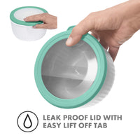 Oggi Prep, Store & Serve Plastic Bowl w/See-Thru Lid- Dishwasher, Microwave & Freezer Safe, (4 qt) Lt Gray w/Dk Gray Lid 4 Quart Serve Bowl