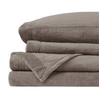 Sleep Philosophy True North Fleece Sheet Set Full, Solid Color, Warm & Plush Sheets Soft Fleece Bedding Full Size Sheets, Fitted Pocket Fits Up to 16