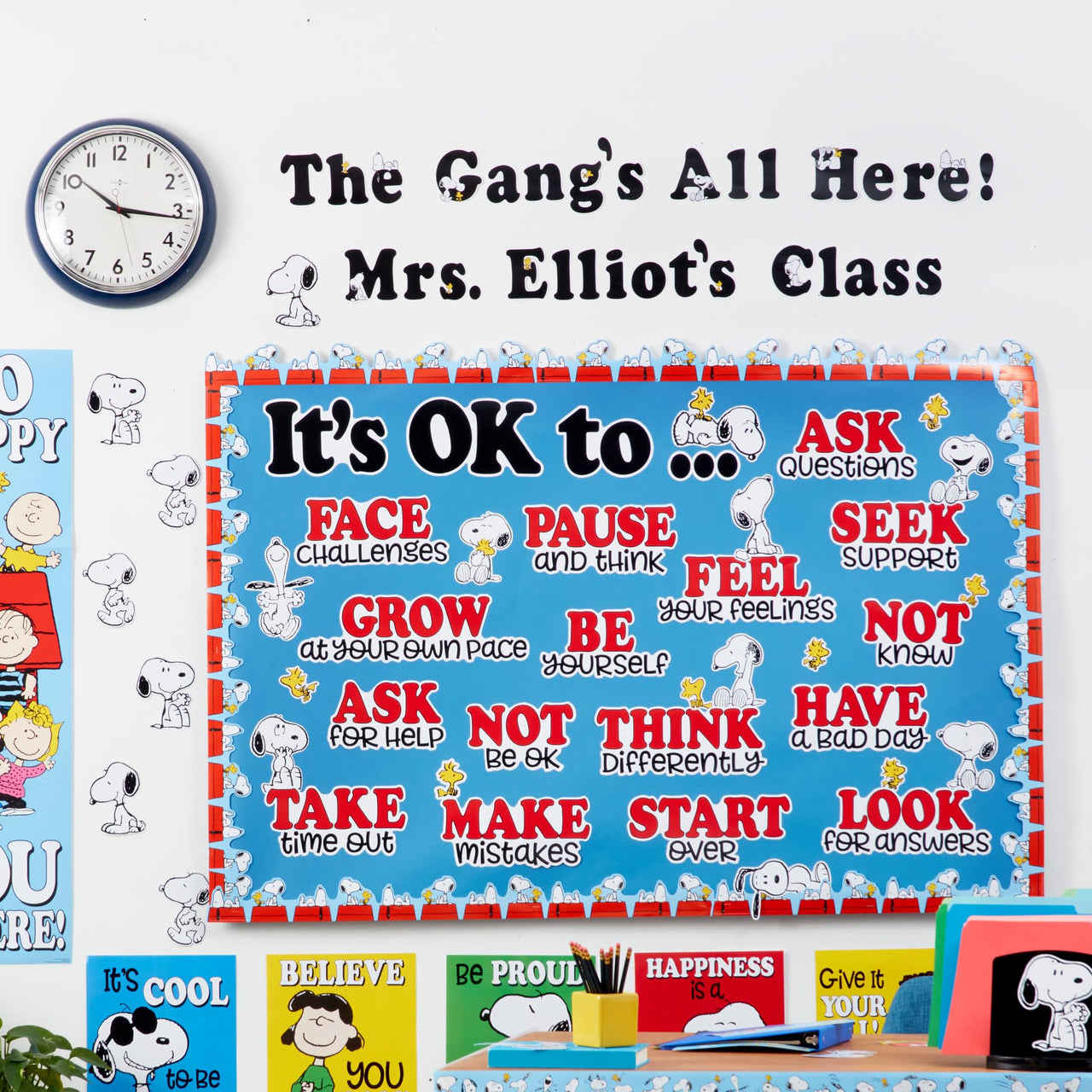 Eureka Peanuts Letter, Number, Punctuation Mark, and Symbol Classroom Decorations for Teachers, 4" H, 210 Pieces