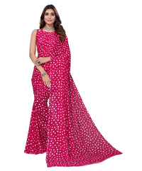 Yashika Women's  Georgette Printed Saree With Blouse Piece