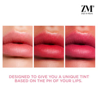 ZM Zayn & Myza My Hue pH Lip Tint | Glossy Finish | Enriched with Argan Oil & Vitamin E | Transfer Proof | Long Lasting, Moisturizing & Vegan Tint | Paraben Free Pink Liptint, 3.2 g