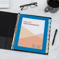 Avery Ultralast Big Tab Plastic Dividers for 3 Ring Binders, 8-Tab Set, Multicolor with White Labels, 1 Set (24901) 8 tab