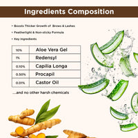 Orgatre Eyebrow & Eyelash Growth Gel 4.5ml | Dual-Use Enhancer for Women | Redensyl, Procapil, Capilia Longa | Fuller Look | Nourishing Lash & Brow Serum | Hair Fall Control