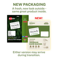 Avery EcoFriendly Recycled Name Tags, 2-1/3