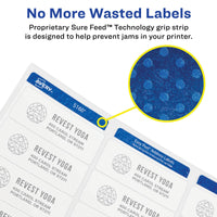 Avery High Visibility Printable Round Labels with Sure Feed, 1-2/3