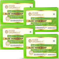 Khadi Organique Pure Natural & Herbal Handmade Aloe vera Soap Combo Kit Pack of 4 500gm
