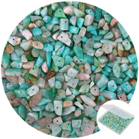 456 PCs Natural Chip Stone Beads, 5-8mm Irregular Multicolor Gemstones Loose Crystal Healing Amazonite Rocks with Hole for Jewelry Making DIY Crafts