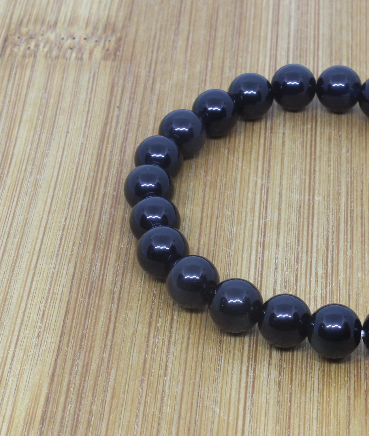 Natural Black Obsidian Crystal Bracelet - Chakra Healing Selenite Agate for Energy Balancing