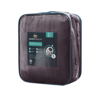 Serta Luxuriously Soft Plush Electric Blanket Fast Heating Cozy Cover, Safety Auto Shut Off Timer, Low EMF, Multi Heat Setting, ETL Certified, Machine Washable, Smoke Grey Throw (50 in x 60 in) 50