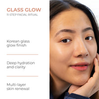 Kanpeki Glass Glow 11-Step Korean Skincare Facial Kit | Brightening & Hydrating Facial Treatment | Infused with Honey, Vitamin C & Argan Oil | SPF 30 Protection | All Skin Types