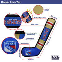 Pets First NHL New York Rangers Stick Toy for Dogs & Cats. Play Hockey with Your Pet with This Licensed Dog Tough Toy Reward!, 16 inches Long