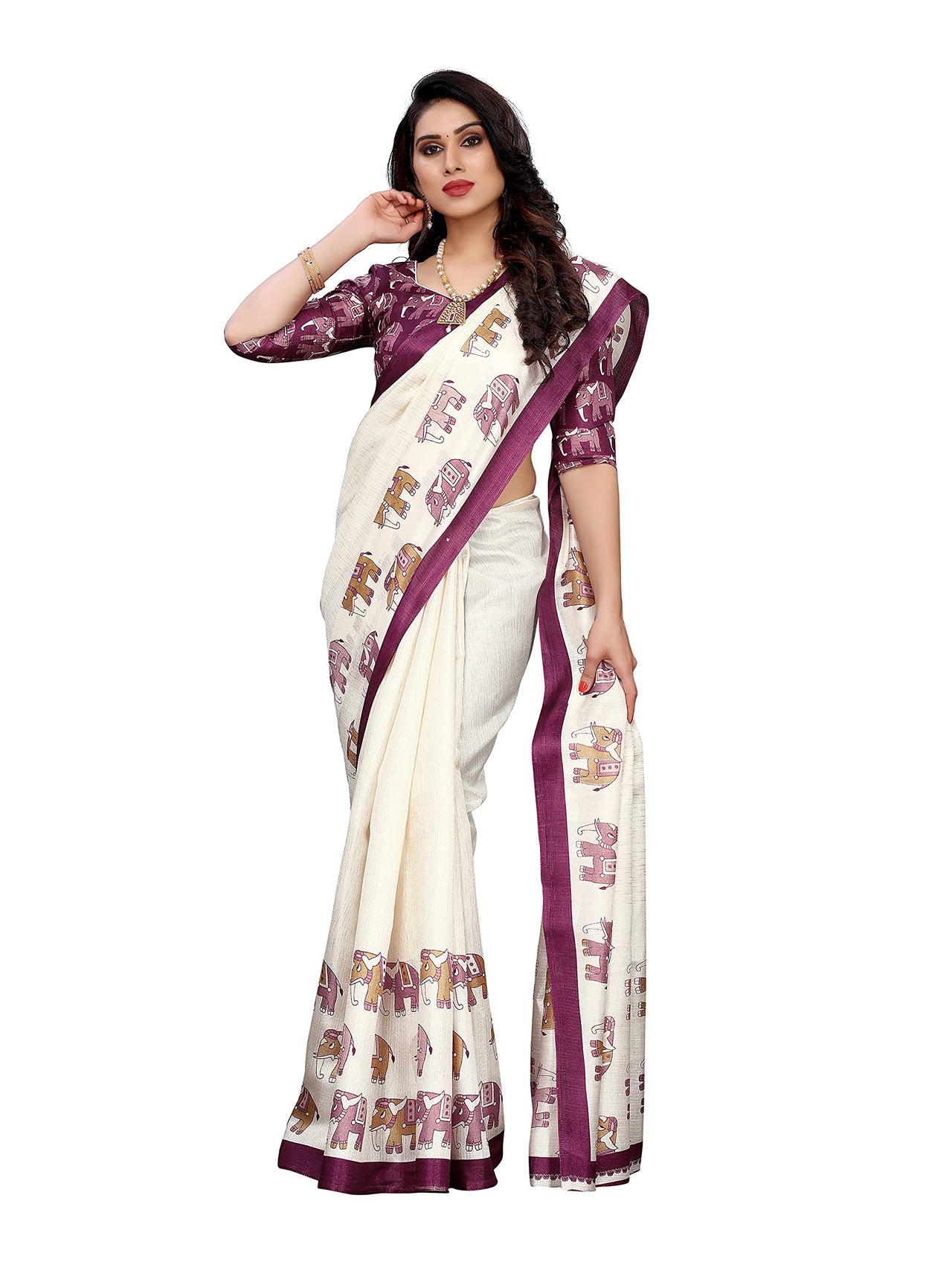 Pisara Women Khadi Silk Printed Saree