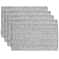 Sweet Home Collection 100% Cotton Placemats for Dining Room Rectangle Two Tone Woven Fabric 13