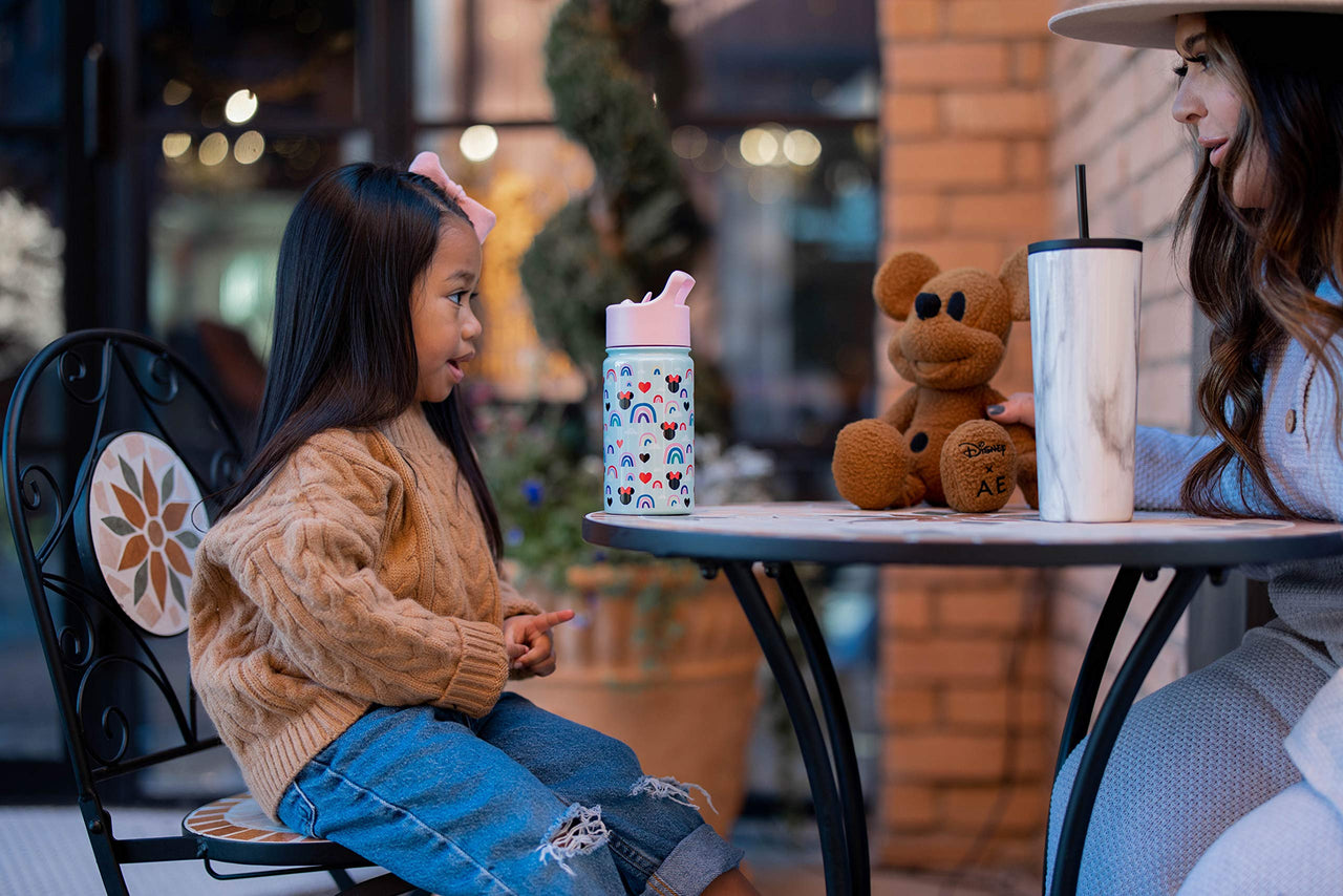 Simple Modern Disney Princesses Kids Water Bottle with Straw Lid | Reusable Insulated Stainless Steel Cup for Girls, School | Summit Collection | 14oz, Princesses Royal Beauty 14oz Water Bottle Disney-Princesses Royal Beauty