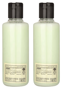 Khadi Naturals Green Tea & Aloe Vera Hair Conditioner | Restores Shine, Smoothness & Manageability | Tames Tangled Hair Naturally | Suitable for All Hair Types | Combo Pack- 210 ml each