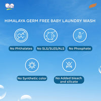 Himalaya Germ Free Baby Laundry Wash 1 L Bottle & Germ Free Baby Laundry Wash Liquid, 1 L Pouch, White, (7004801)