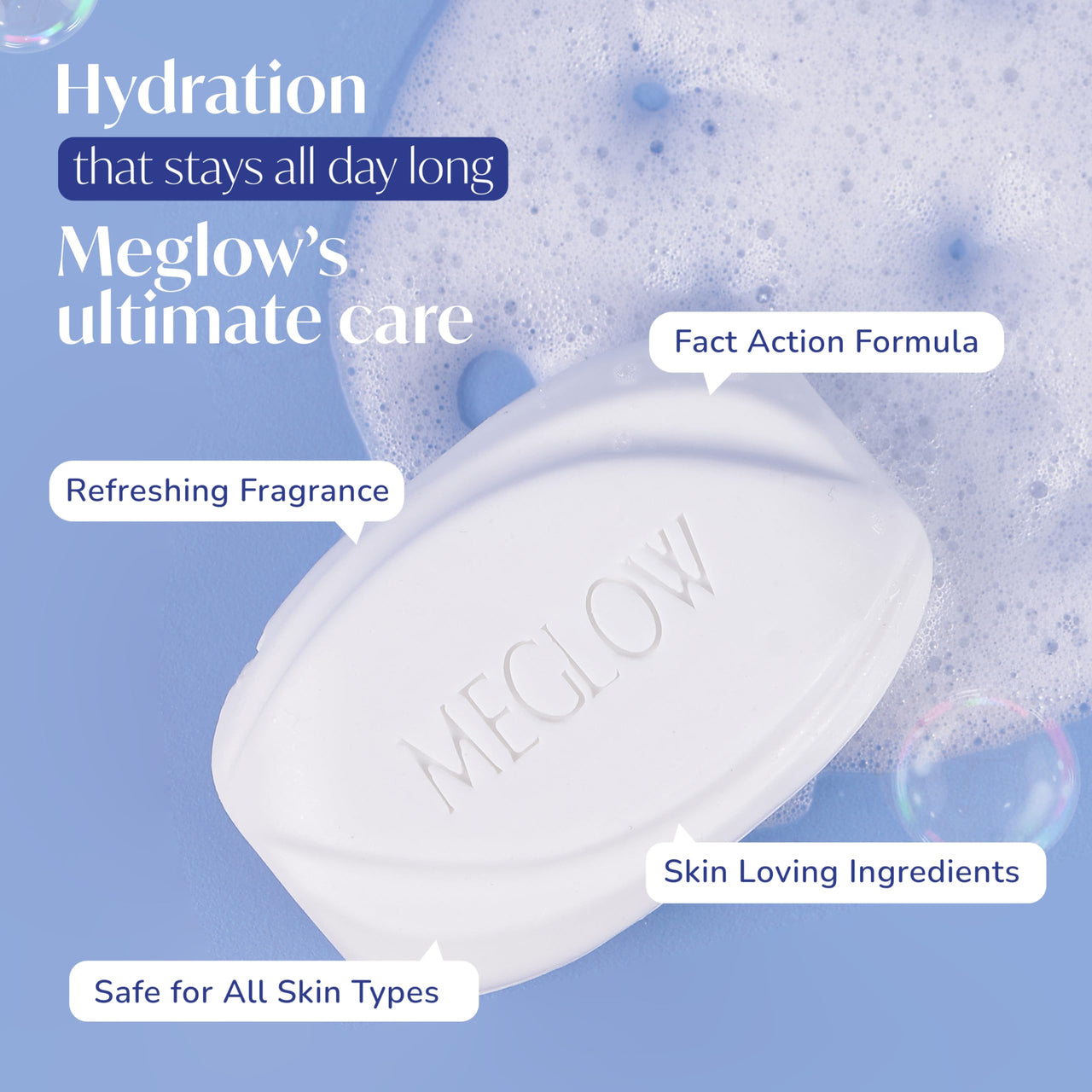 Meglow Luxurious Cream Soap Bar Combo Pack of 5(75g) with Jojoba & Shea Butter|pH Balanced| Suitable All Skin Type|Moisturize Skin & Make Soft & Smoother