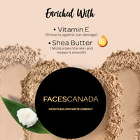 FACESCANADA Weightless Stay Matte Finish Compact Powder - Natural,9 G|Non Oily Matte Look|Evens Out Complexion|Hides Imperfections|Blends Effortlessly|Pressed Powder For All Skin Types,9 gram, Beige