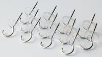 36 Tacks - 2 in 1: Push pin Hook tack - New Invention Hang 100's  of Items Interior or Exterior Decor at Home, School, Office, DIY, for Party or Holiday (Clear, 36pc) 36pc-clear Specialty