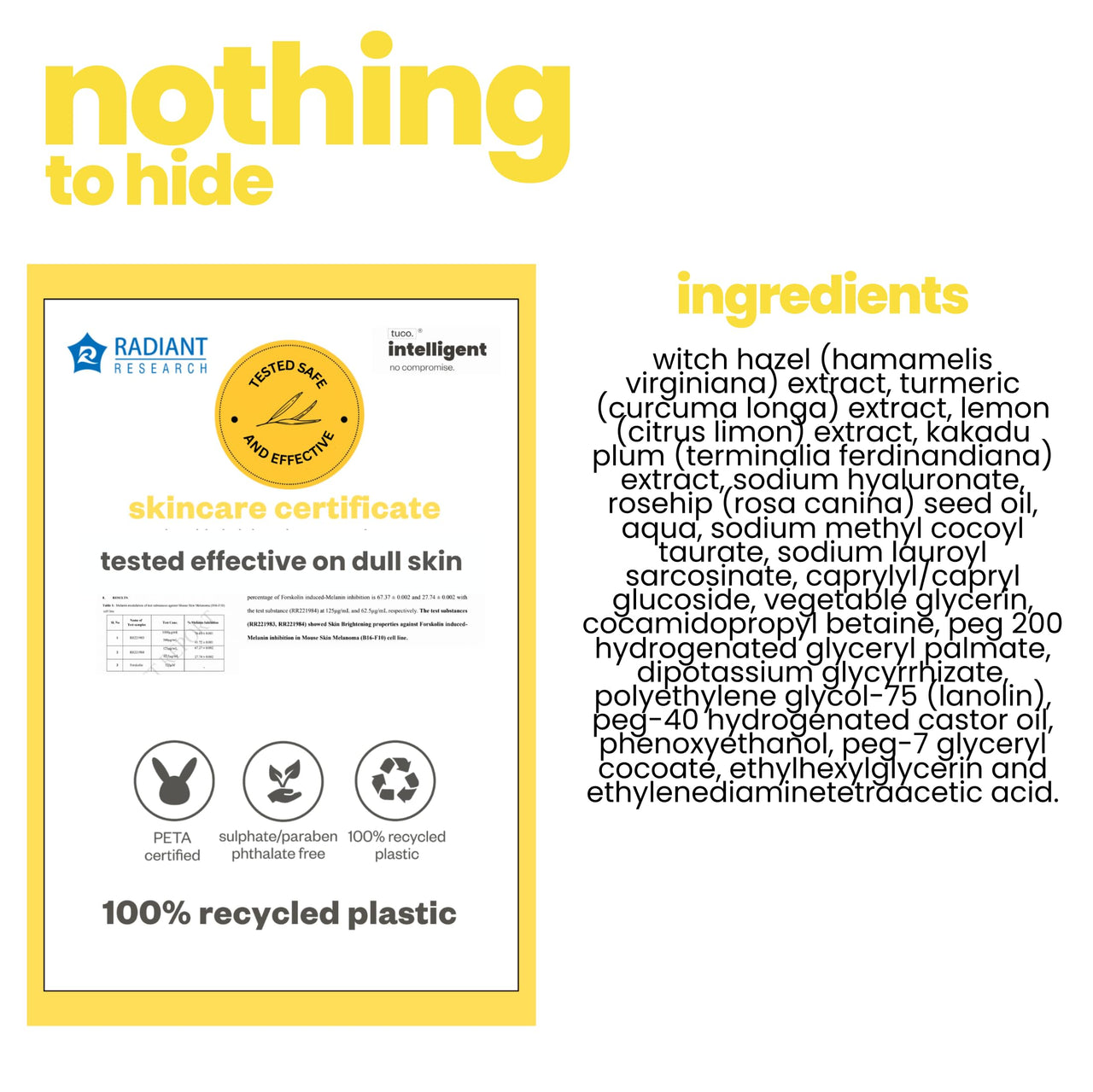 Tuco® Kids Face Wash | Perfect for Dull Skin | Infused with Turmeric, Kakadu Plum, Rosehip Oil, Safflower Oil, Witch Hazel | Ages 2-5, 4-10, 10-15, 5-10 Years | Paraben & Sulphate Free |100 ml-Pack of 1