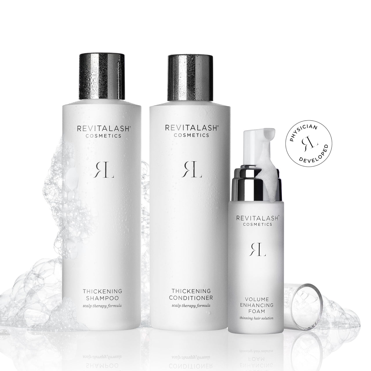 RevitaLash Cosmetics Volume Enhancing Foam for Thinning Hair - Physician Developed, Cruelty-Free Hair Growth Solution for Fuller, Thicker Hair, 55 ml 1. 9Fl.Oz