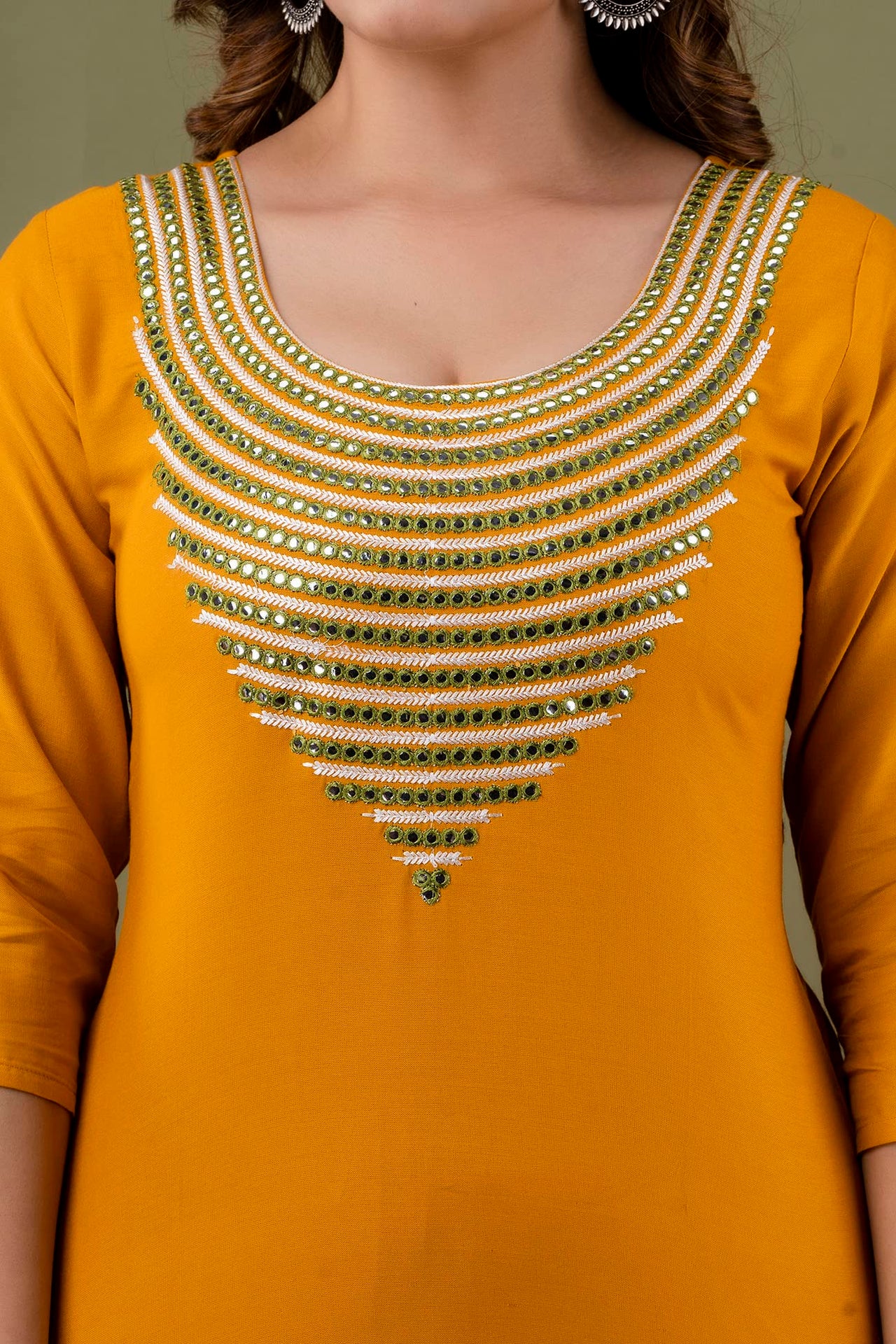 LookMark Womens Cotton Rayon Kurta and Pant Set with Dupatta