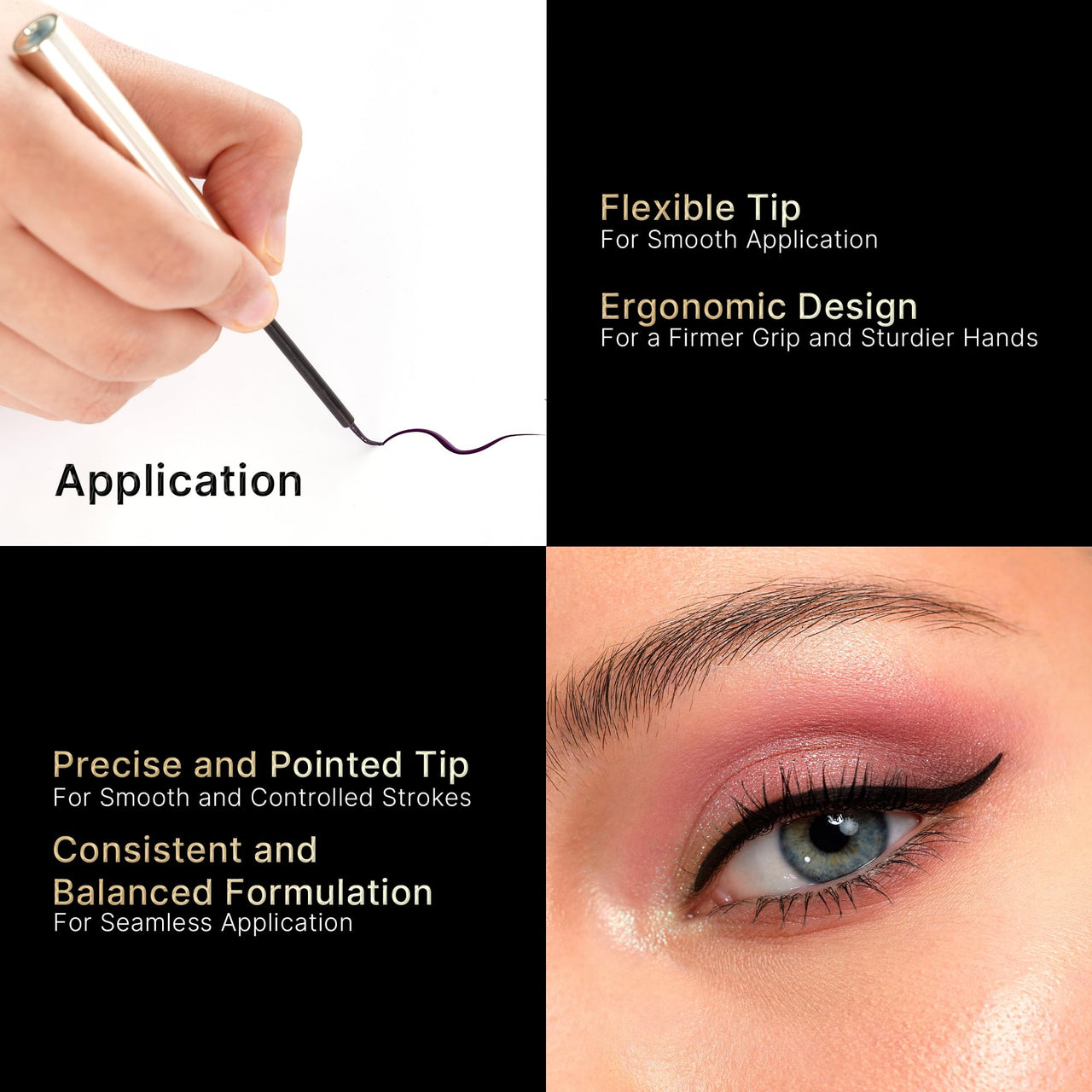 SWISS BEAUTY Select Here To Stay Semi-Matte Liquid Waterproof Eyeliner | With Precise & Pointed Tip | Smudge-Proof, Transfer- Proof | Shade- Infinite Purple| 3ml |
