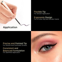 SWISS BEAUTY Select Here To Stay Semi-Matte Liquid Waterproof Eyeliner | With Precise & Pointed Tip | Smudge-Proof, Transfer- Proof | Shade- Infinite Purple| 3ml |