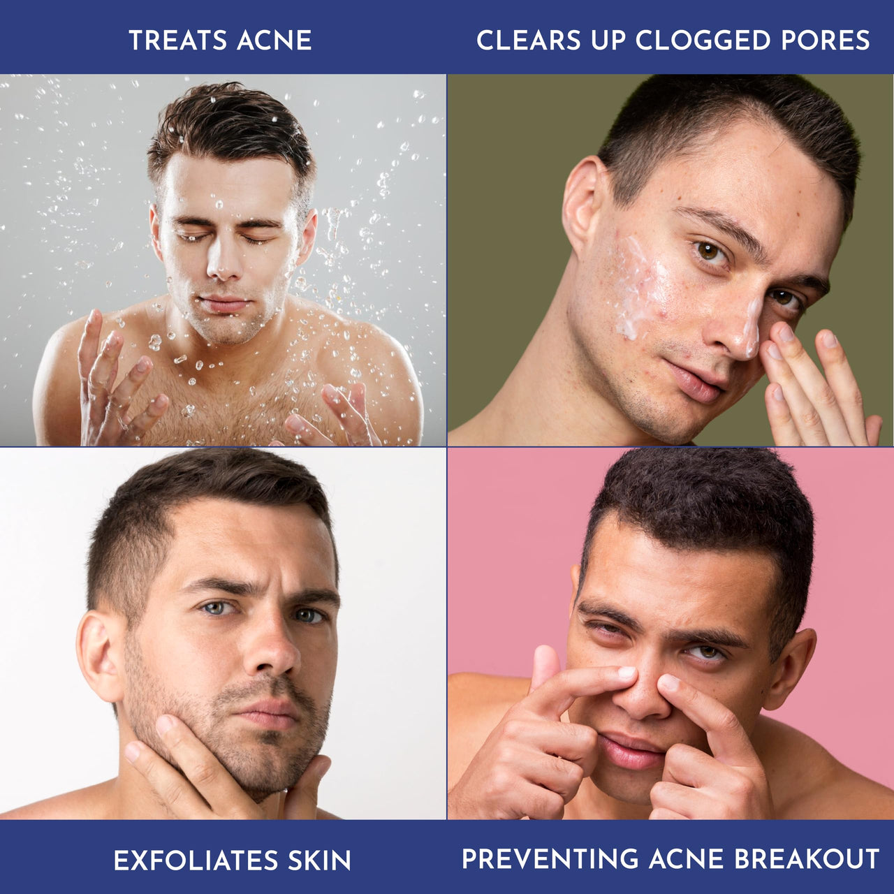 Mannlich Anti-Acne Soap | Controls Excess Sebum | Handmade Body & Face Soap for Acne-Prone and Oily Skin | 2% Salicylic Acid, 2% Niacinamide & 2% Tea Tree Oil | Brightens Skin, Fades Dark Spots | Prevents Body Acne | pH Balanced, SLS Free, Dermatologicall