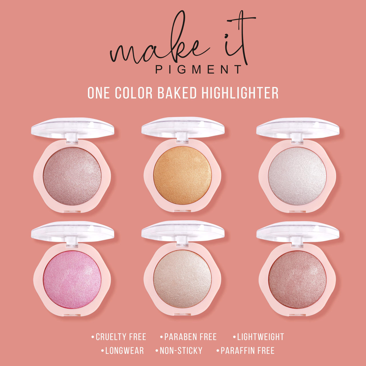 Shryoan Sparkle Make It Pigment Highlighter Palette| Paraben Free & Non-Sticky with Long Wear, Shimmer Finish & Highly Pigmented (12g) (Shade 02)