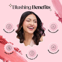 Hilary Rhoda Blush Rush | Highly Pigmented | Silky Smooth Texture | Available in 6 Shades | Matte Finish | Buildable Coverage | Blends Easily & Glides on Smoothly - 6g (Peach Lilly | Shade 01)