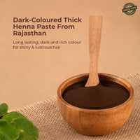 Indus Valley Bio Organic Herbal Henna Paste, 150g Pack of 2 with Applicator Brush